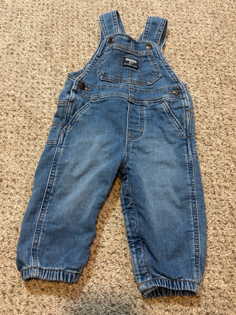 OshKoshB’gosh Stretch Denim Overalls Size 12 Months | timeless | classic |